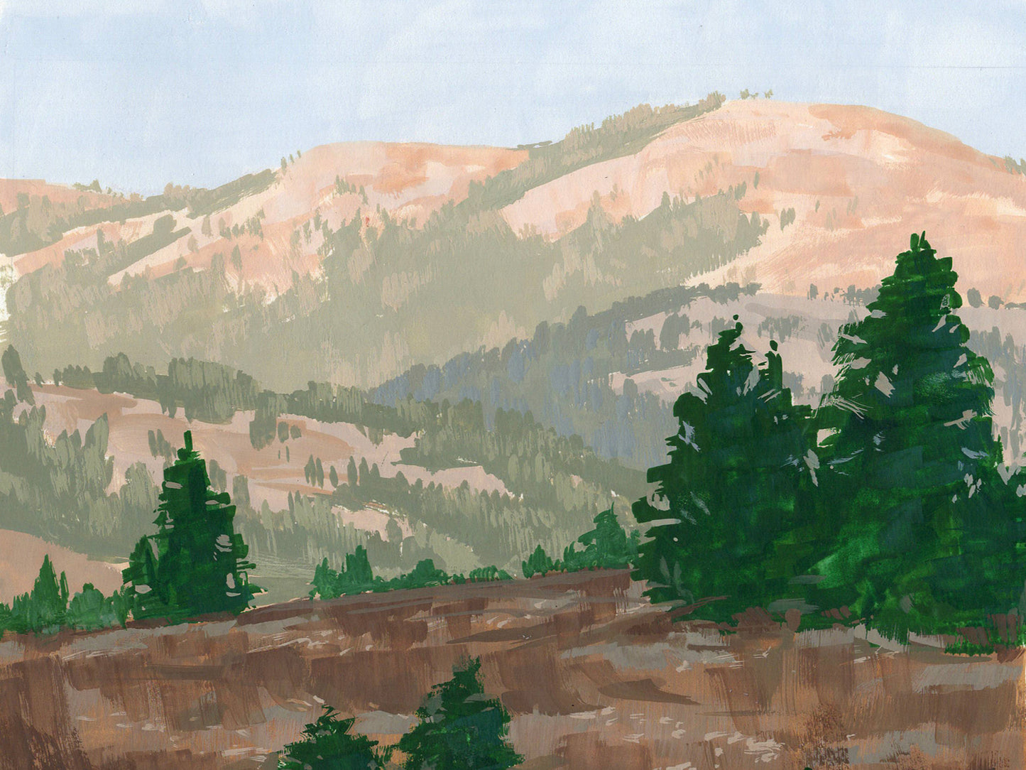 Gouache Landscape Painting 6