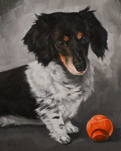 Custom Dog Portrait Oil Painting