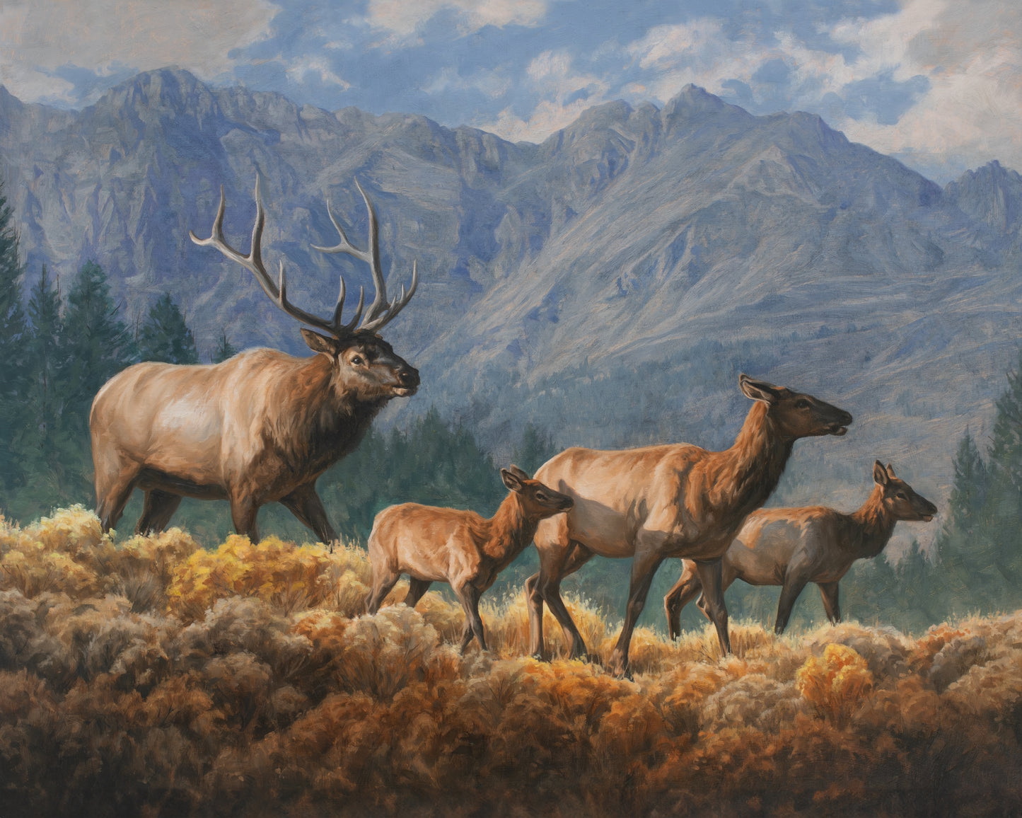 Electric Elk Print