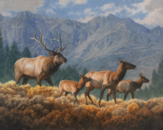 Electric Elk Print