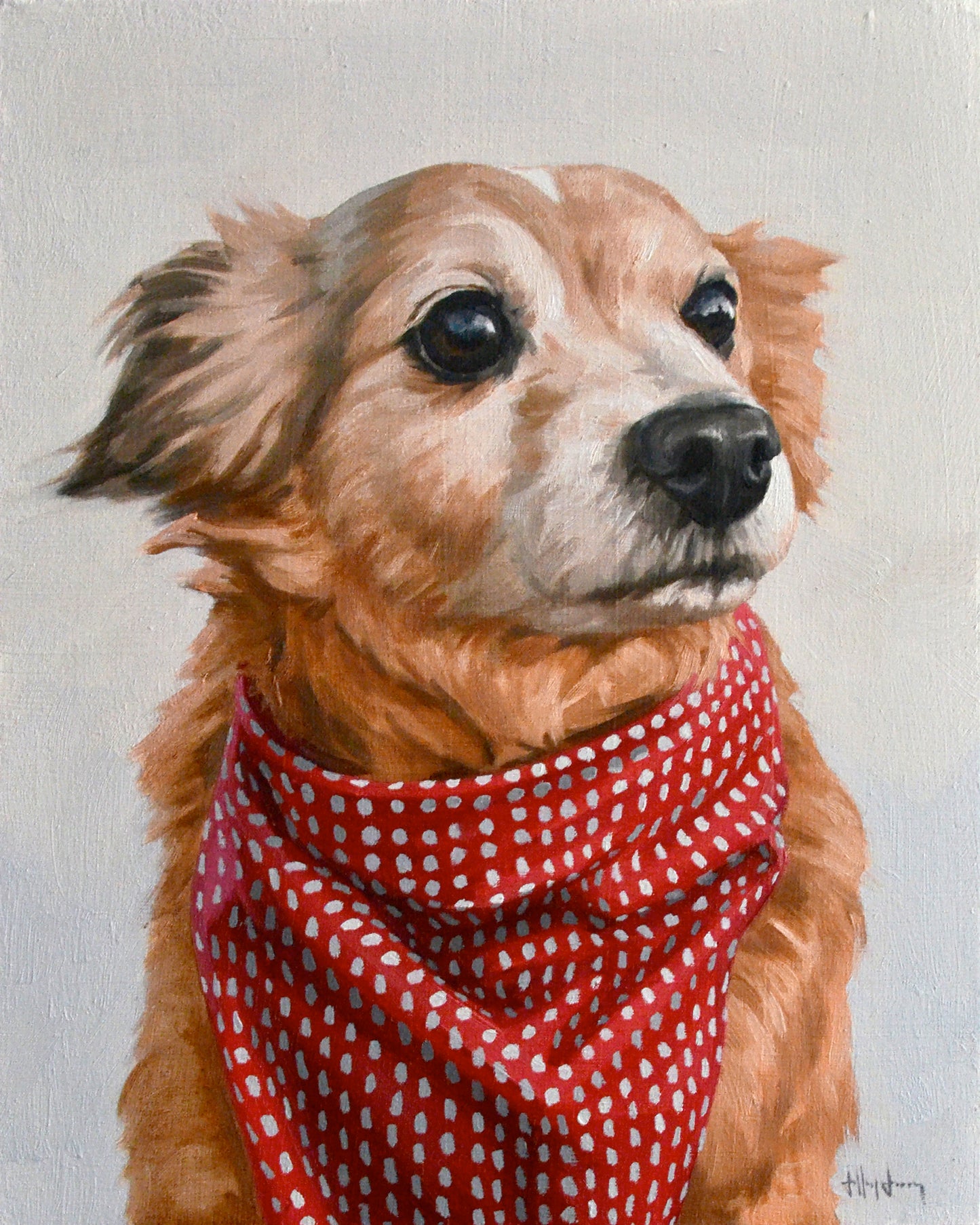 Custom Dog Portrait Oil Painting