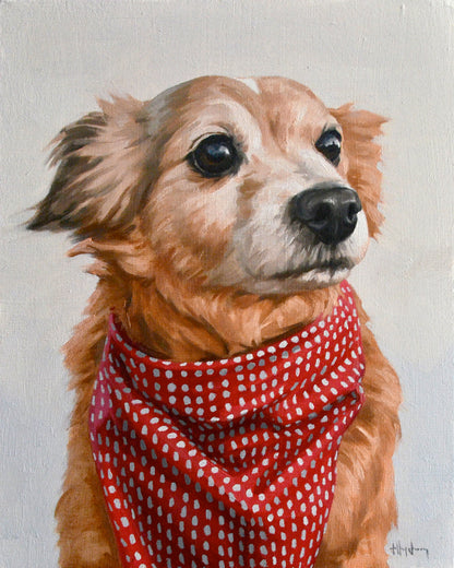 Custom Dog Portrait Oil Painting