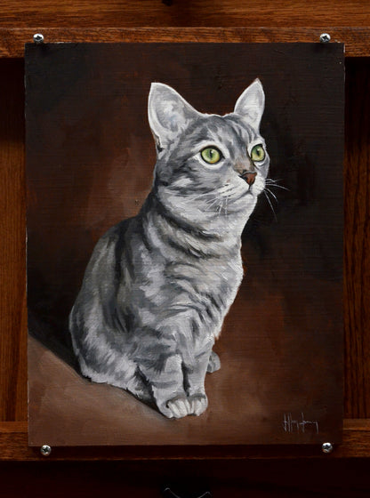 Custom Cat Portrait Oil Painting