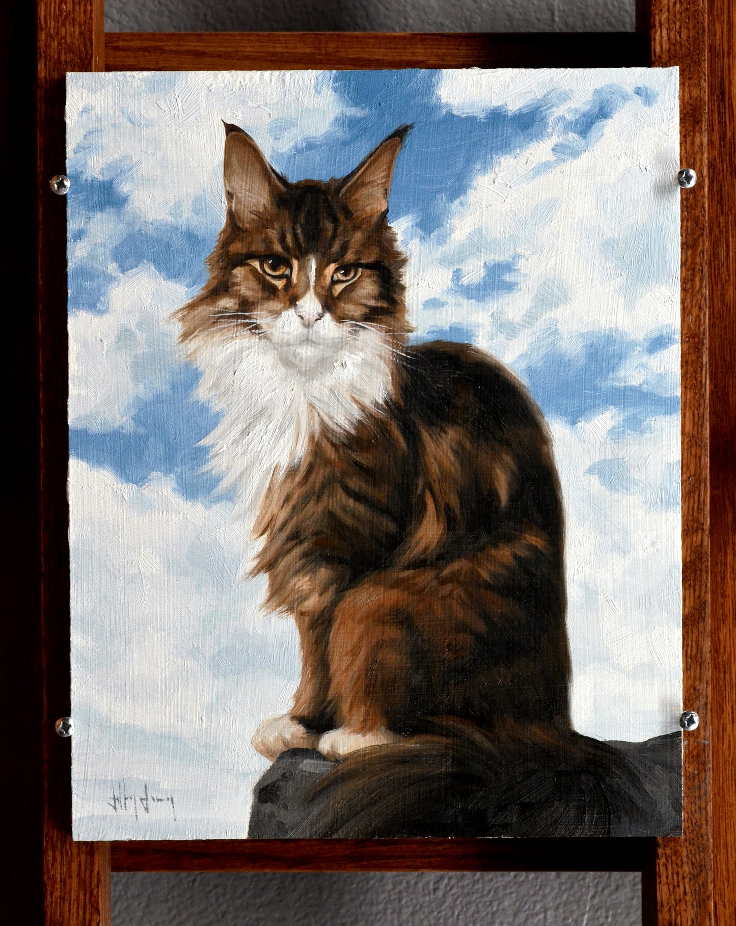 Custom Cat Portrait Oil Painting