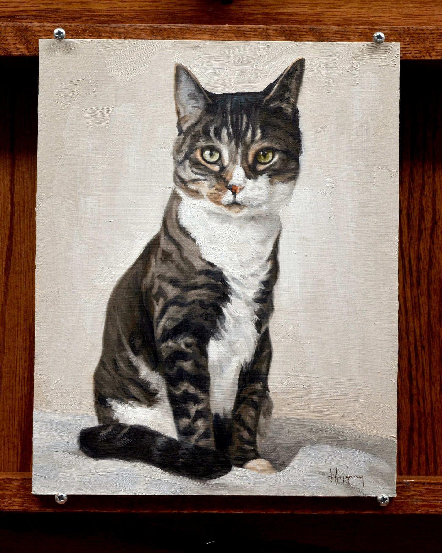 Custom Cat Portrait Oil Painting