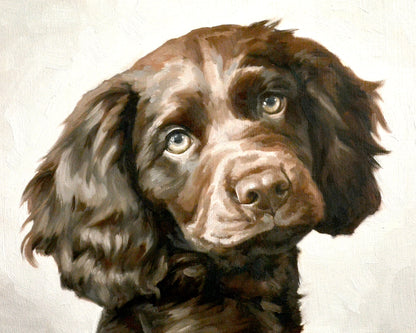 Custom Dog Portrait Oil Painting