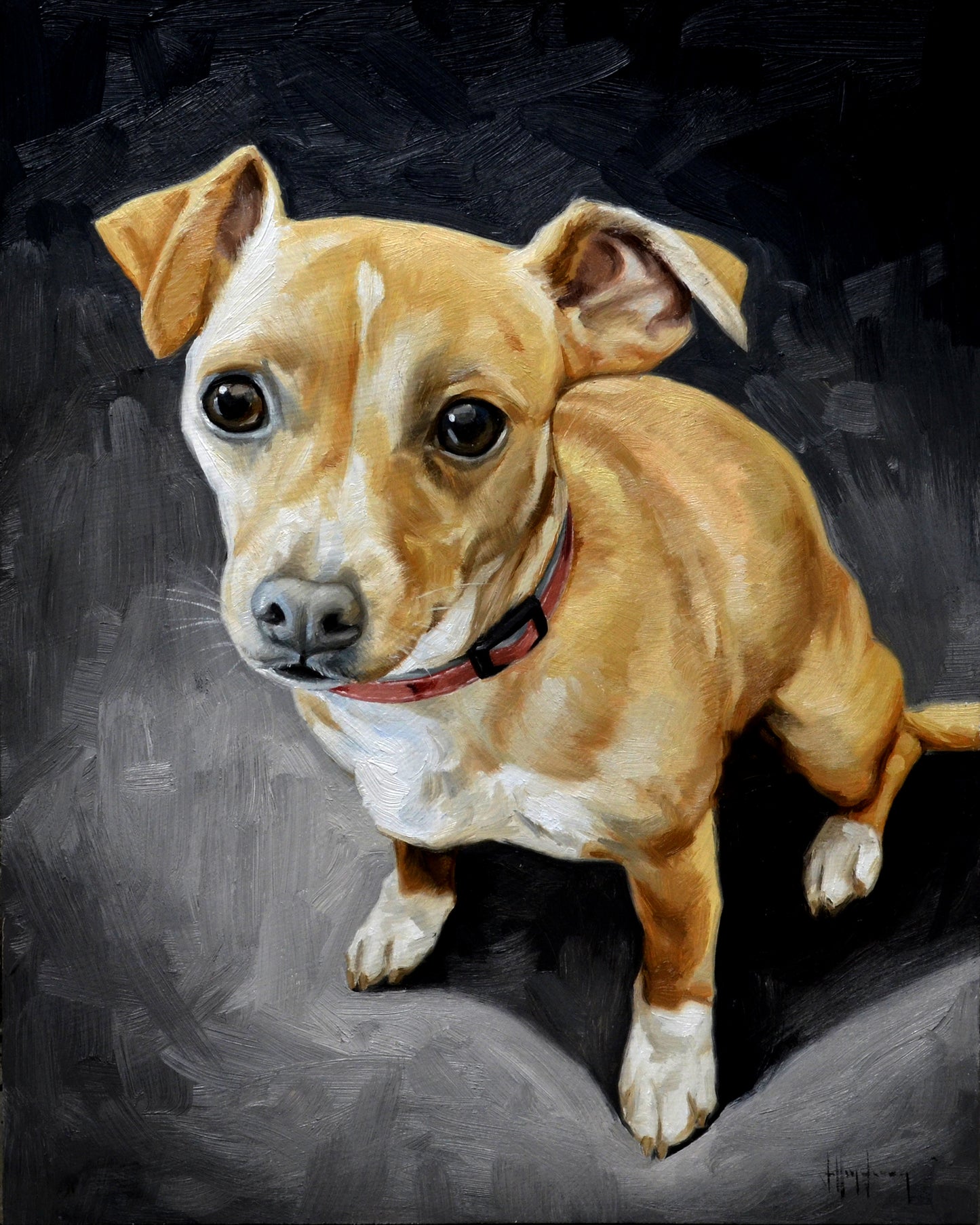 Custom Dog Portrait Oil Painting