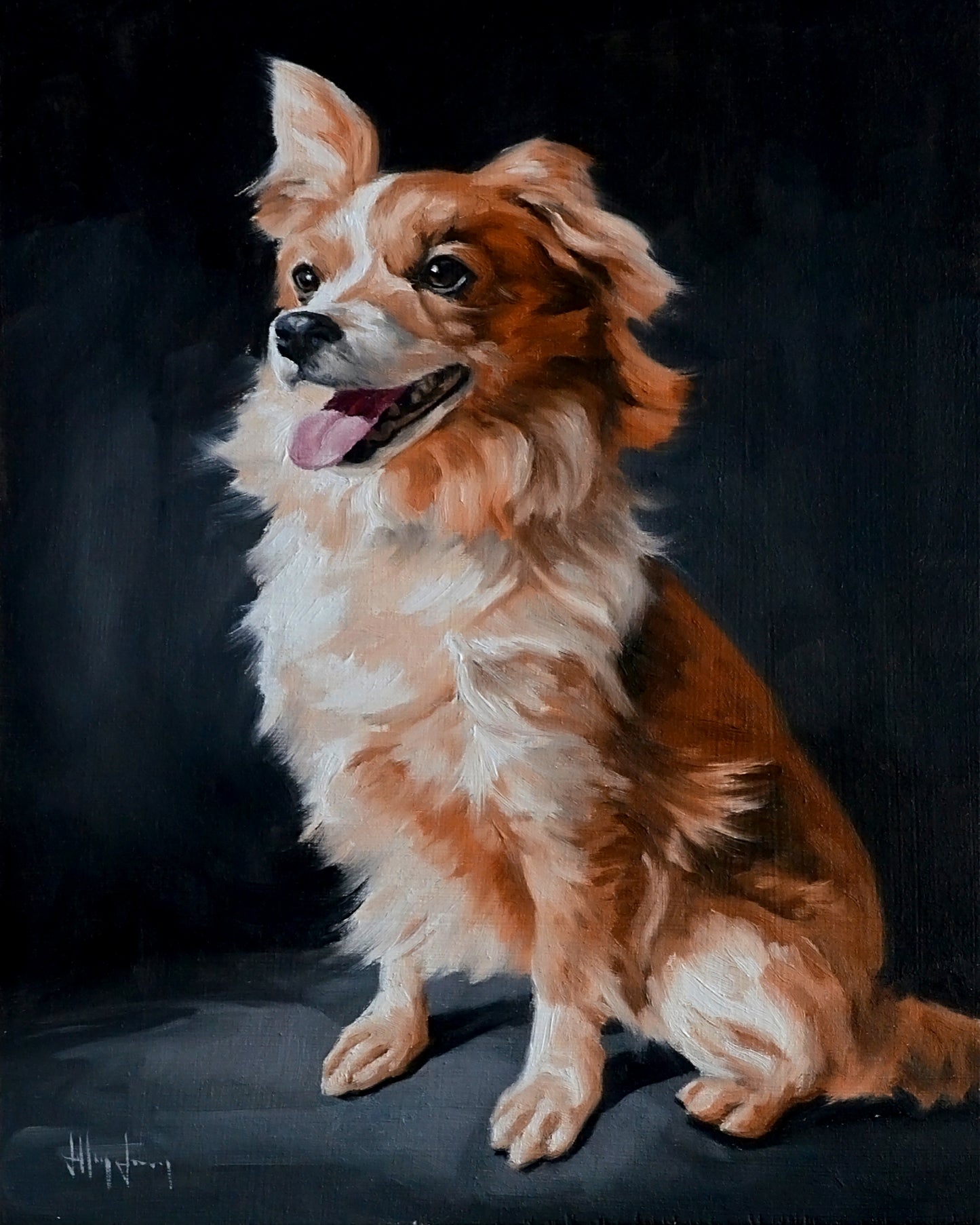 Custom Dog Portrait Oil Painting